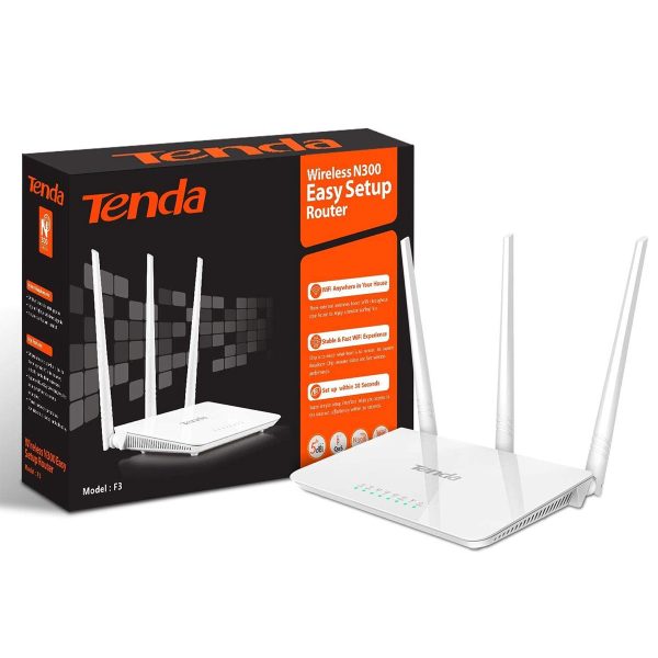 Tenda N300 Wireless Wi-Fi Router with High Power 5dBi Antennas (F3) from Lynp Enterprises